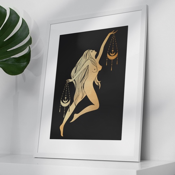 Libra Wall Art Celestial Zodiac Horoscope Print Poster Unframed - Picture 5 of 6
